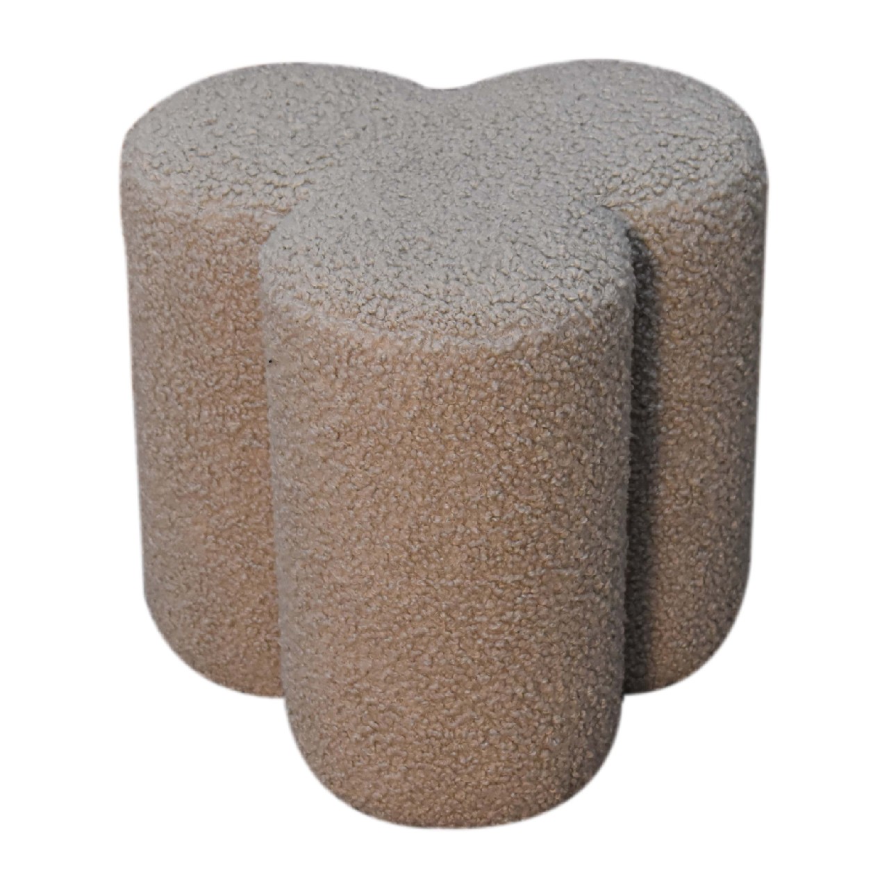 Artisan - Clover Footstool in Mud, Boucle