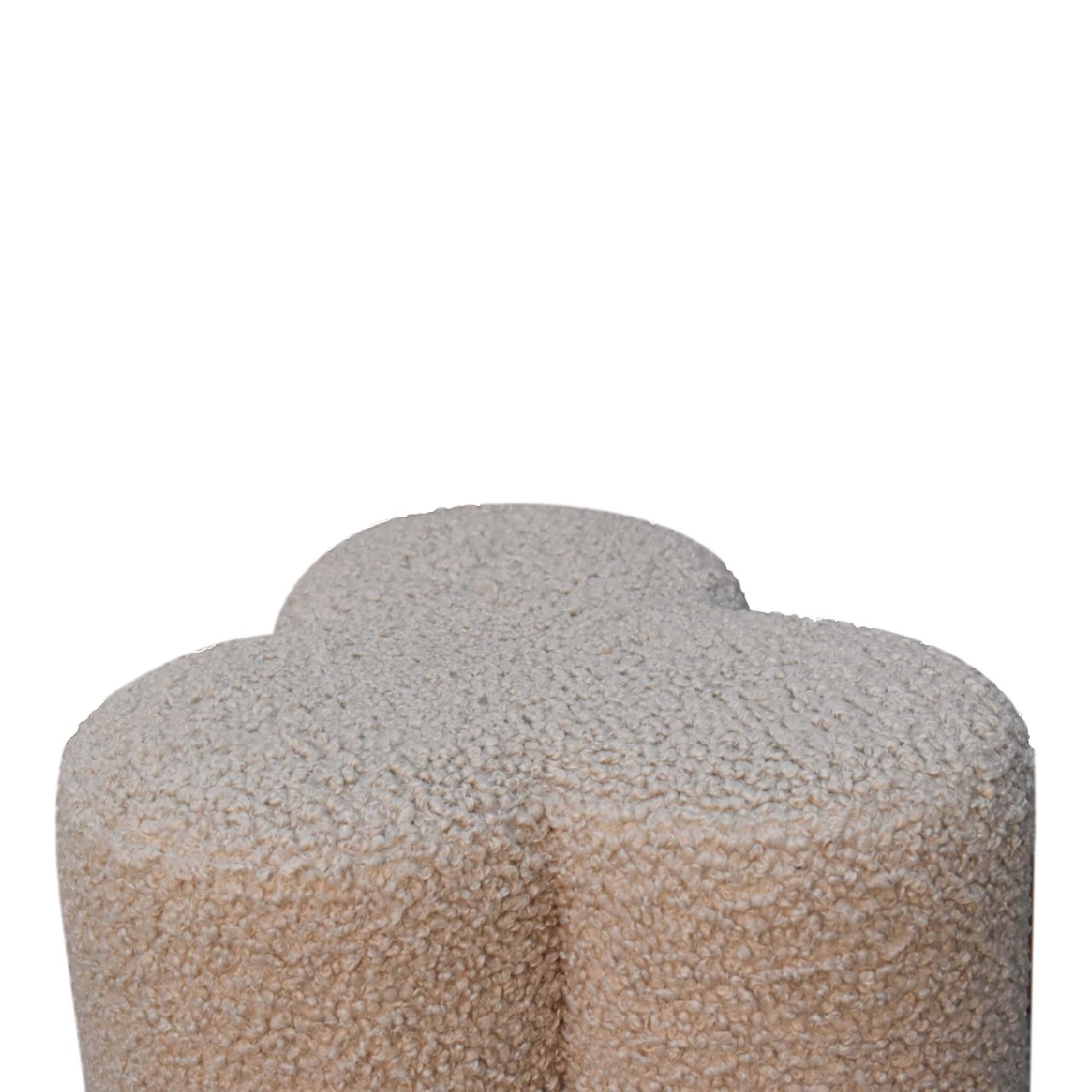 Artisan - Clover Footstool in Mud, Boucle