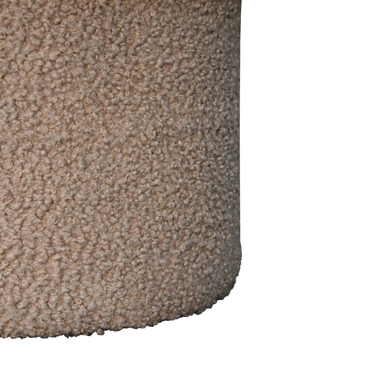 Artisan Mushroom Footstool - Mud, Boucle