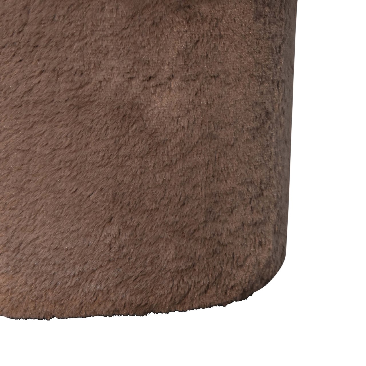 Artisan Mushroom Footstool - Mocha, Faux Fur