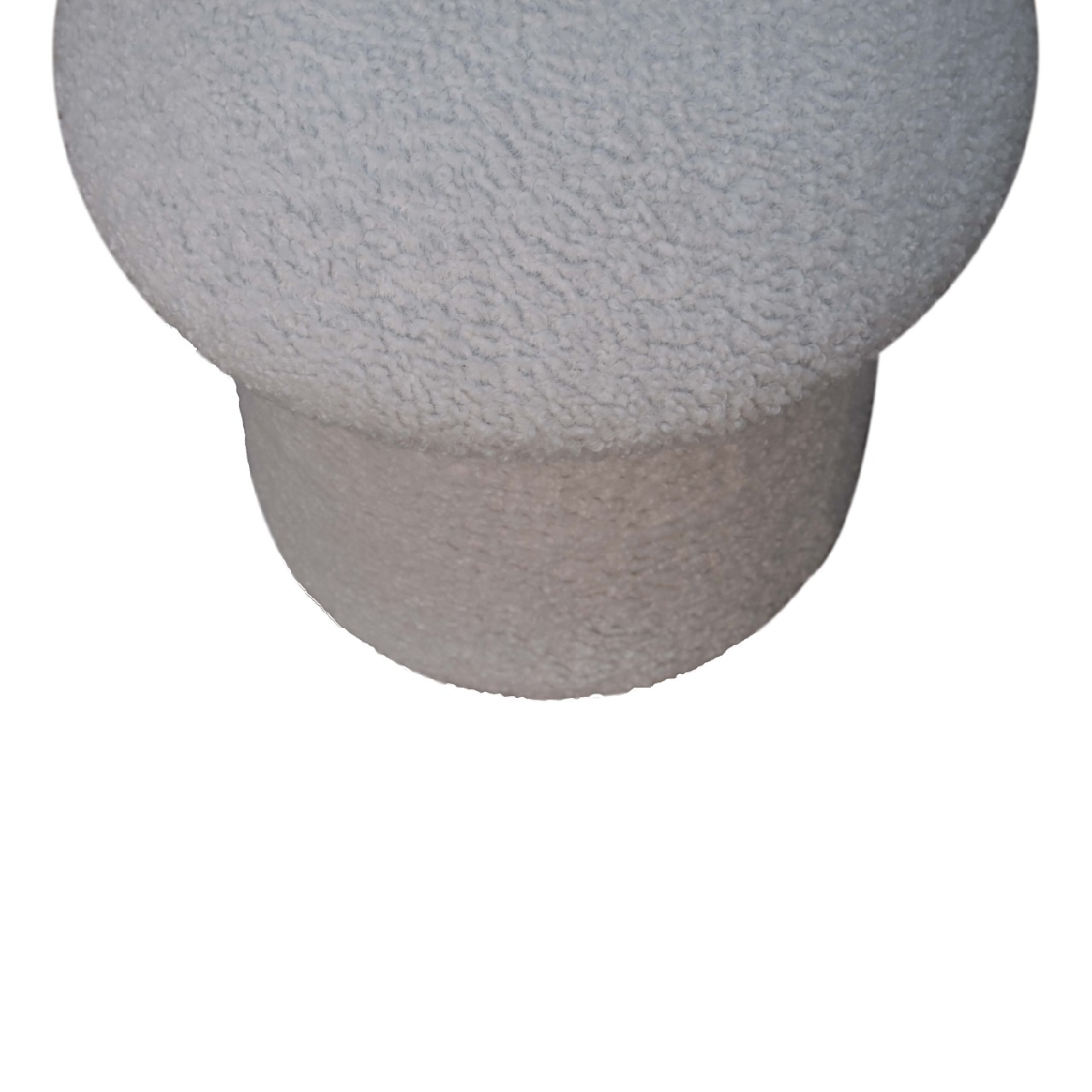 Artisan Mushroom Footstool - White, Boucle