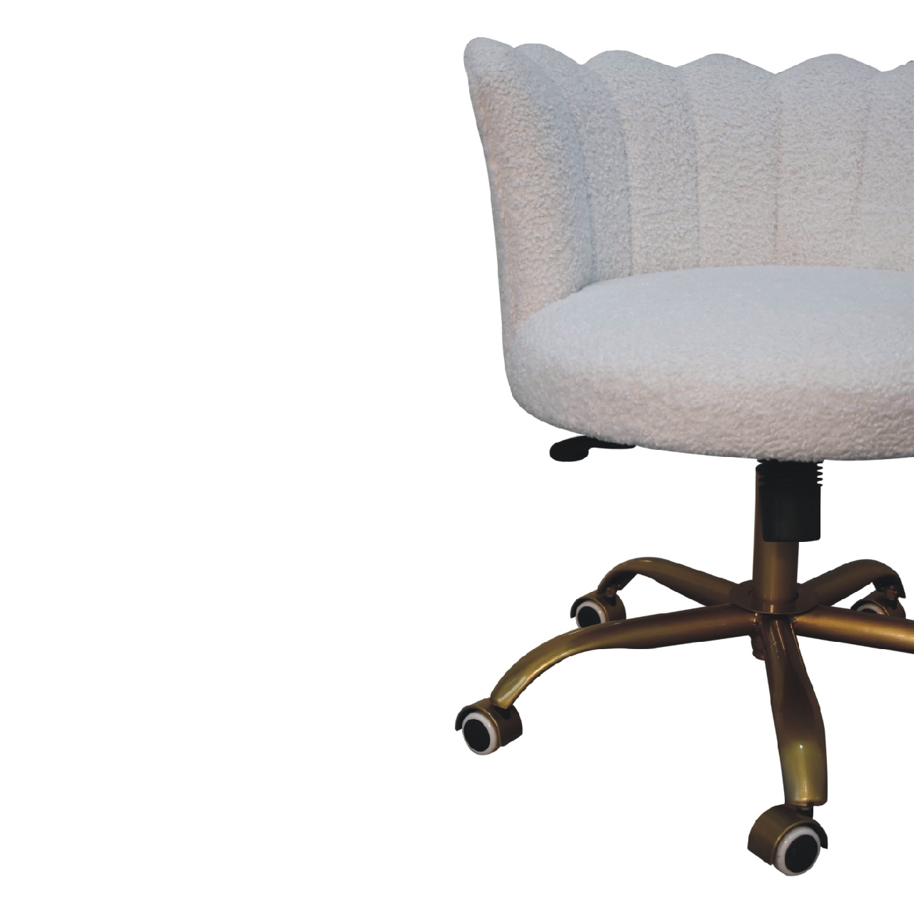 Artisan™ Swivel Chair - White, Boucle