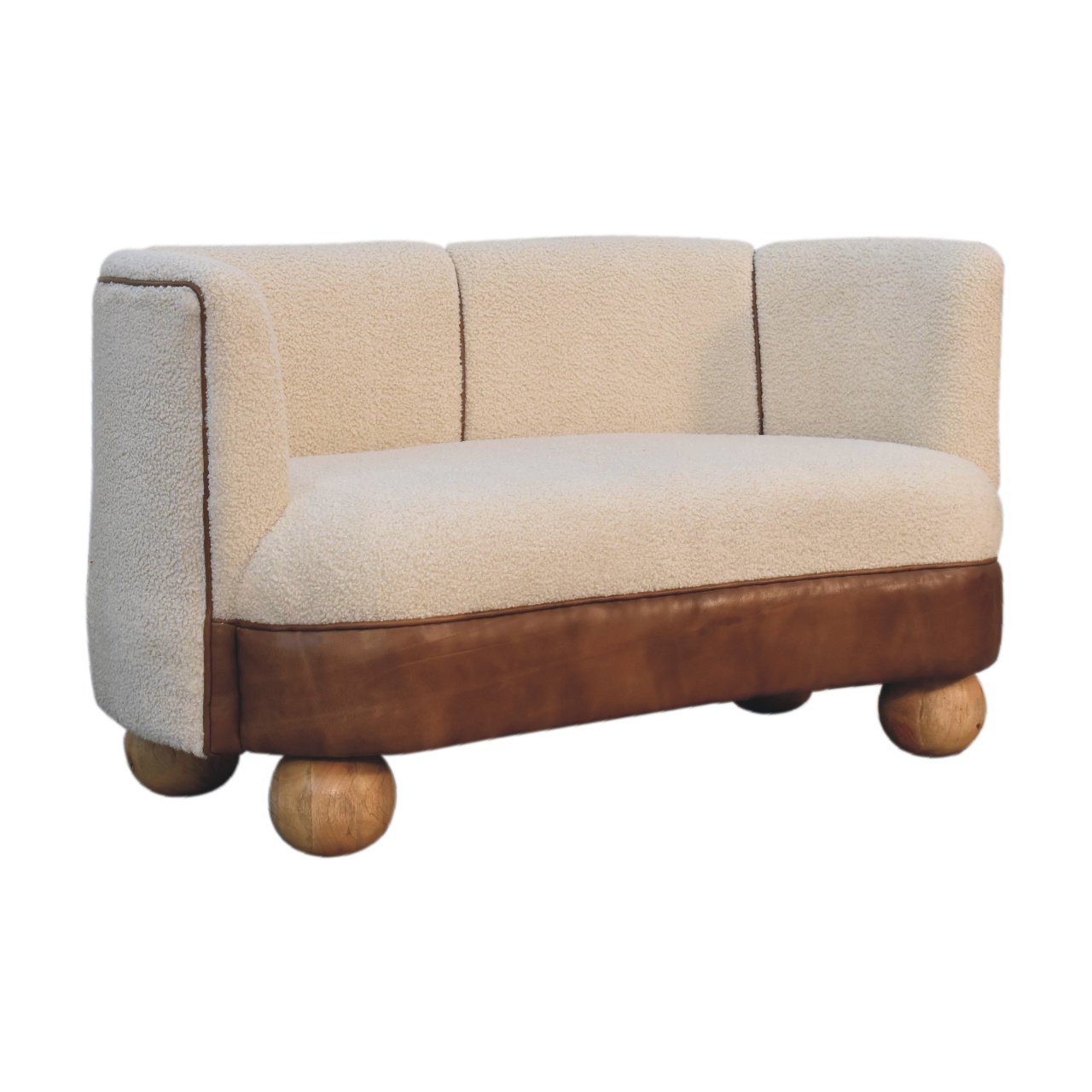 Artisan - Buffalo Sofa in Cream, Boucle