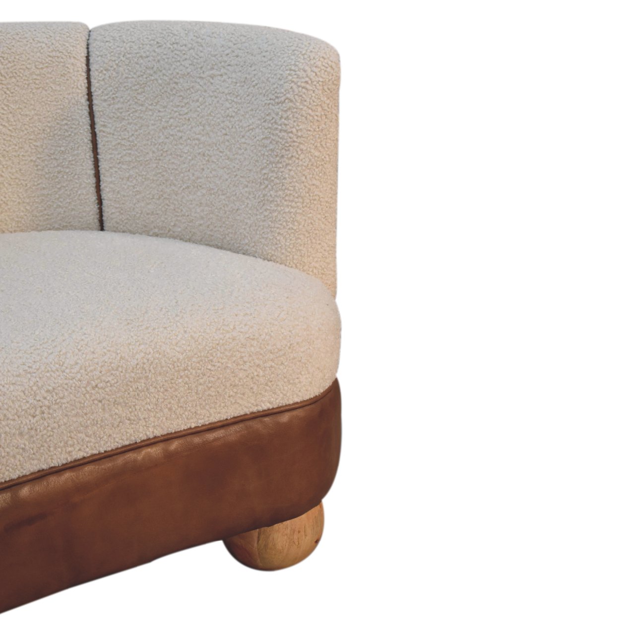 Artisan - Buffalo Sofa in Cream, Boucle