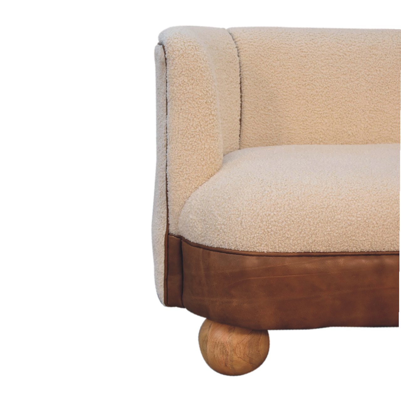 Artisan - Buffalo Sofa in Cream, Boucle