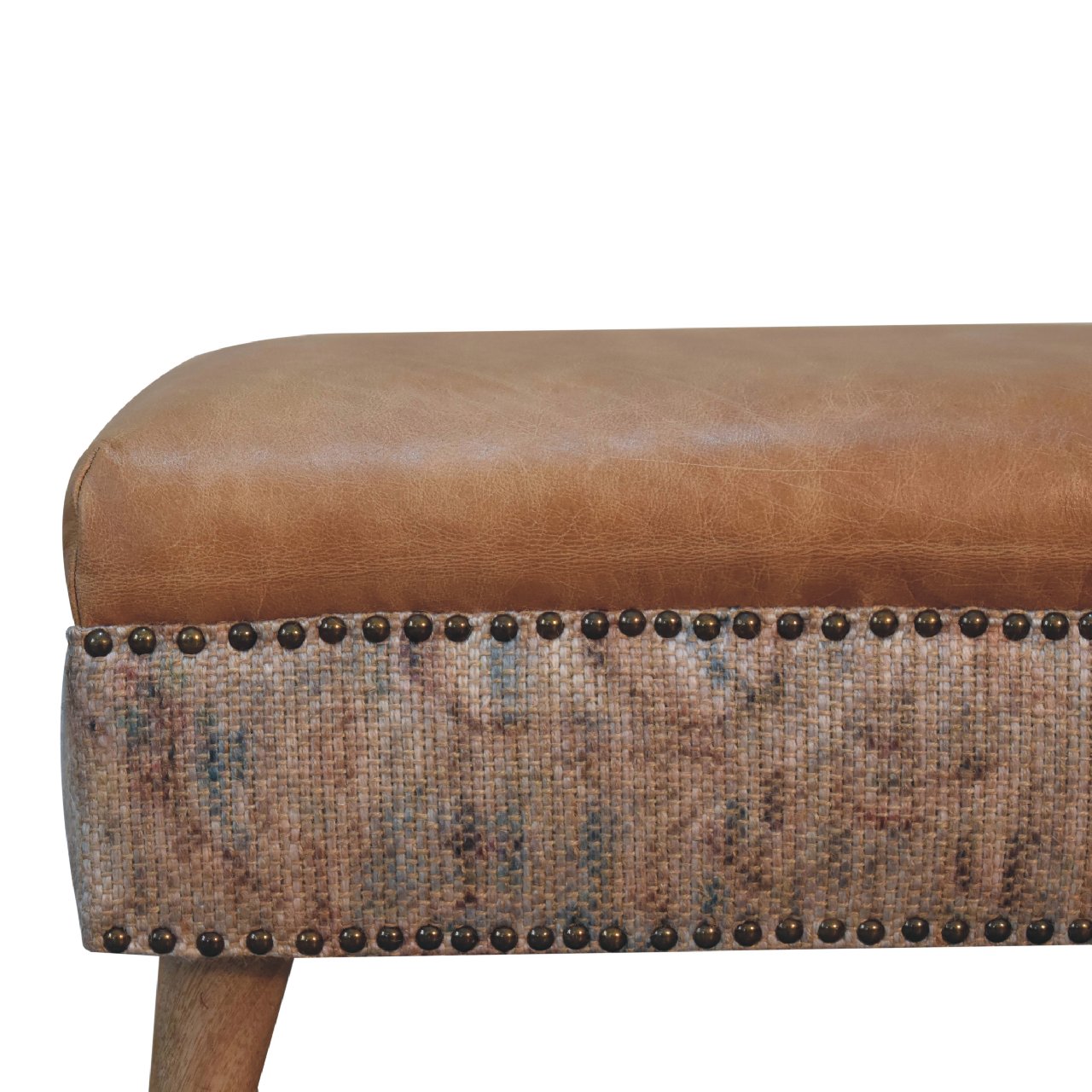 Artisan Haven Durrie Square Footstool