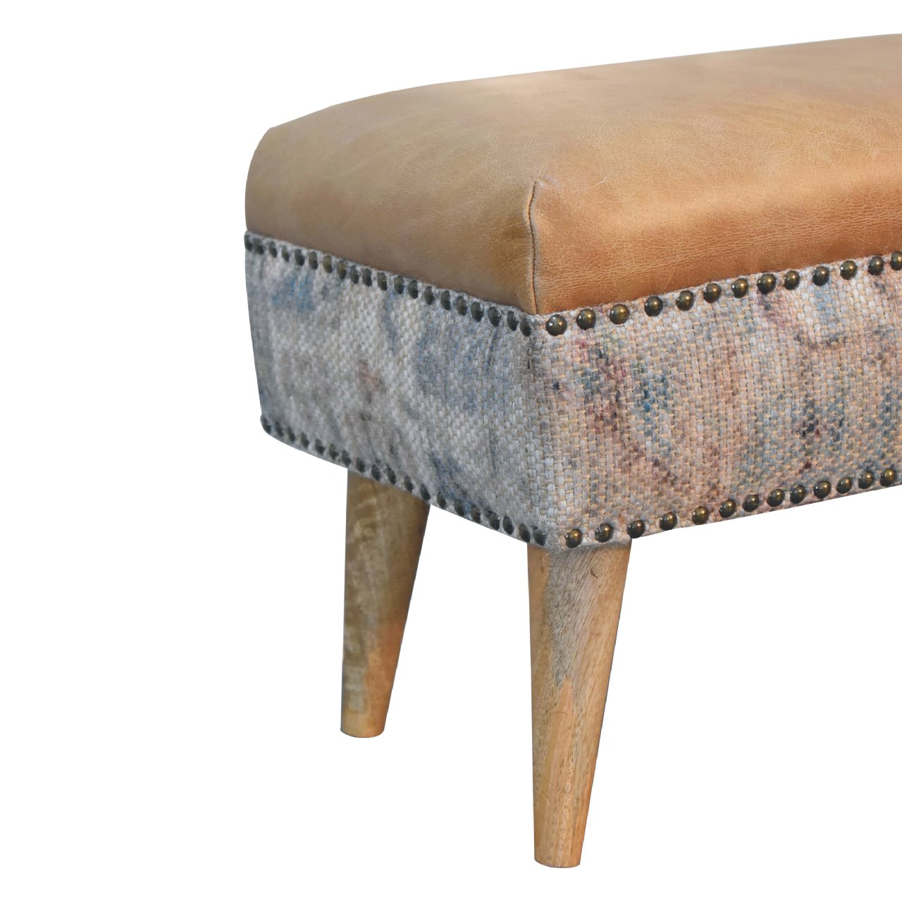 Artisan Haven Durrie Square Footstool