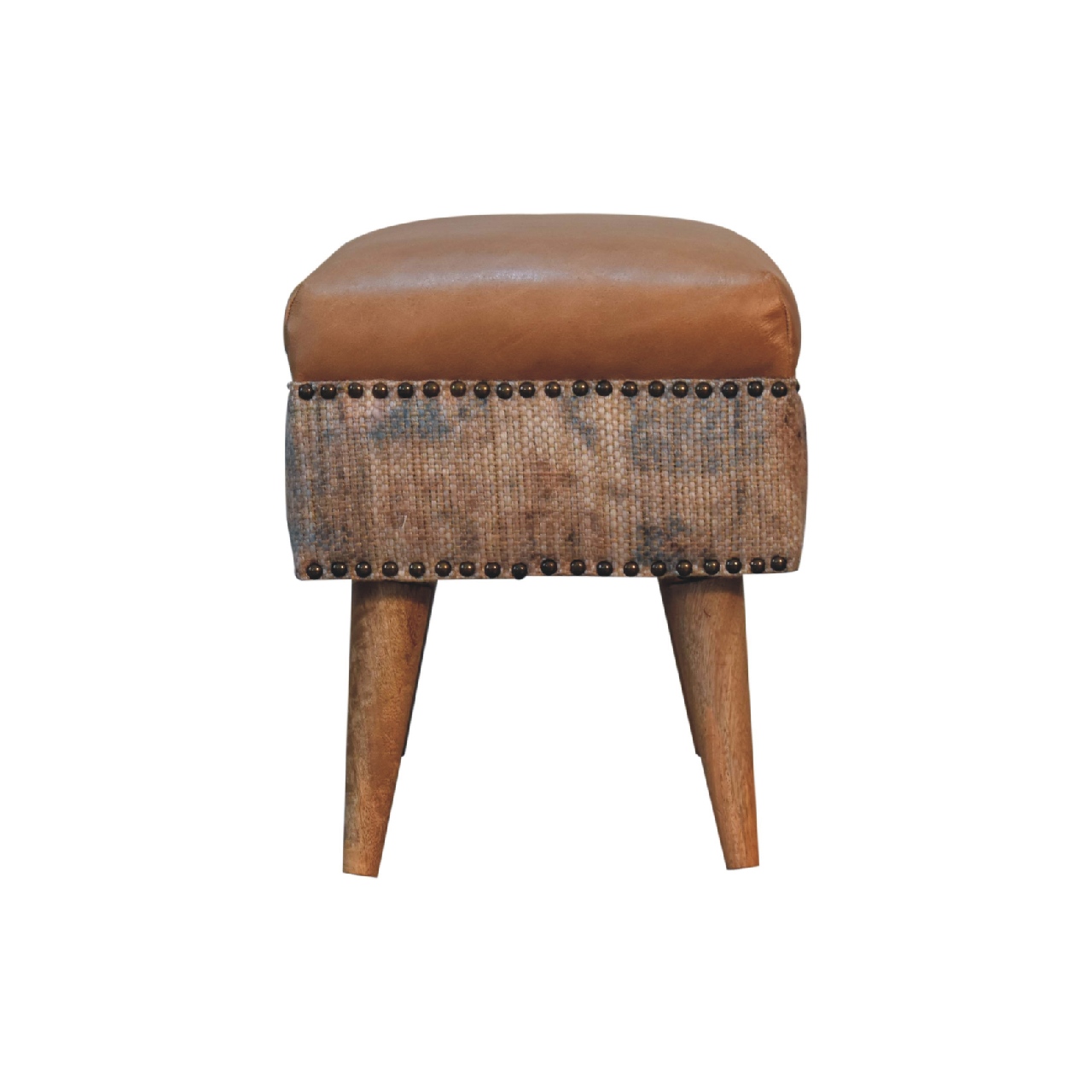 Artisan Haven Durrie Square Footstool