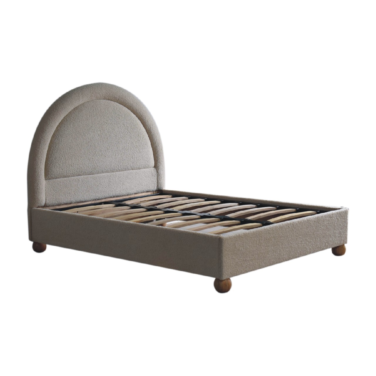 Artisan - Double Bed in Cream, Boucle