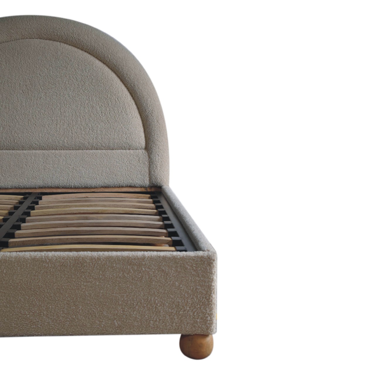 Artisan - Double Bed in Cream, Boucle