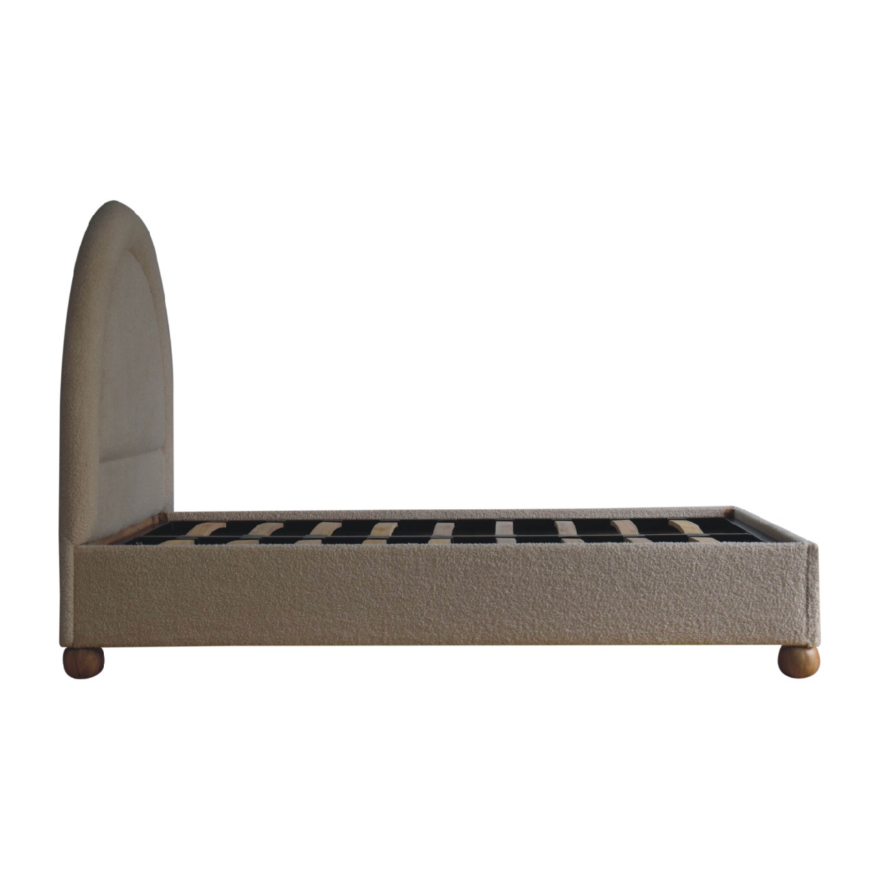 Artisan - Double Bed in Cream, Boucle