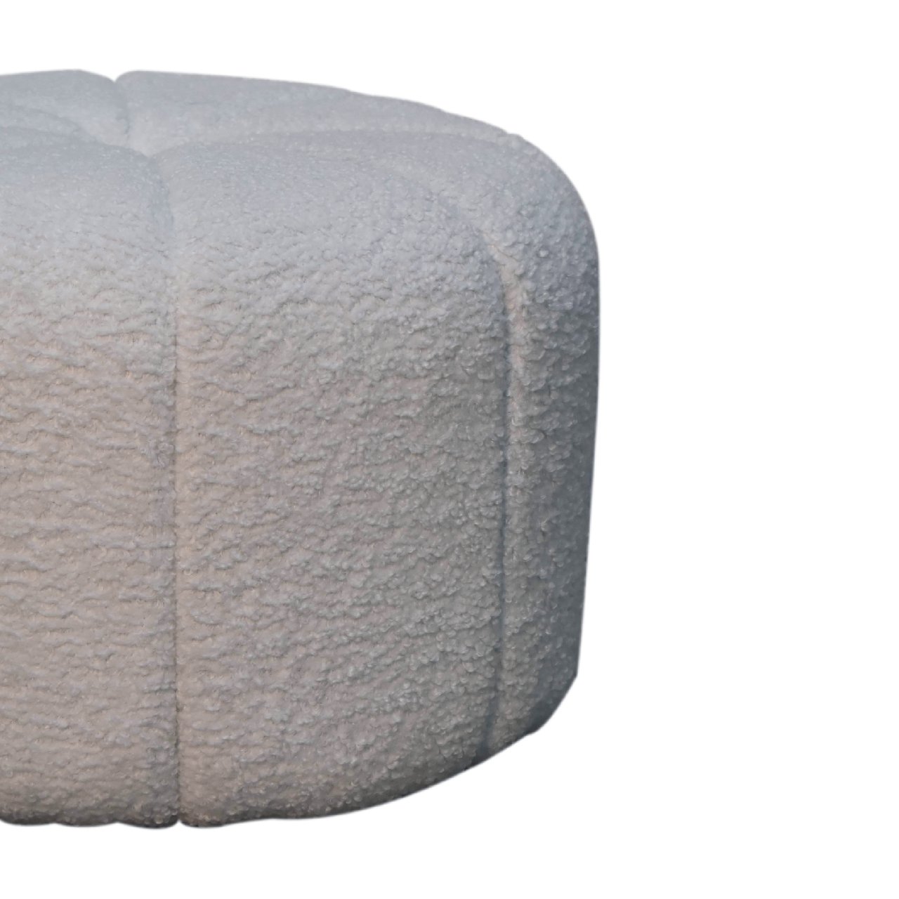 Artisan Circus Footstool - White, Boucle