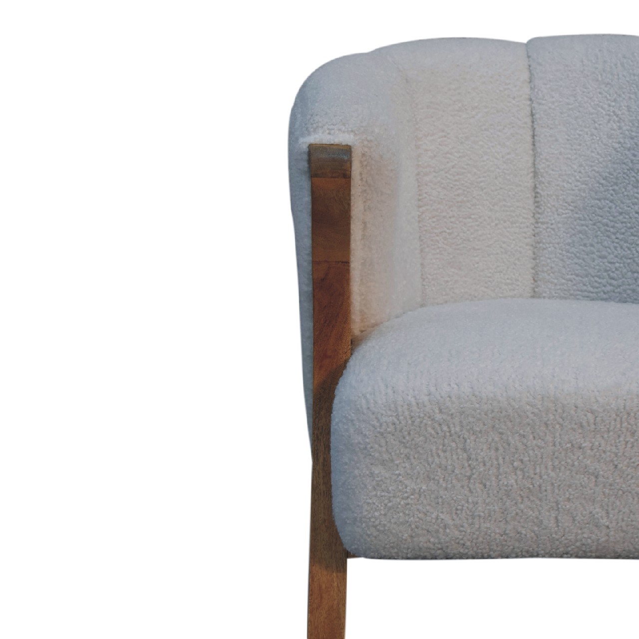 Artisan™ Minimalistic Chair - White, Boucle