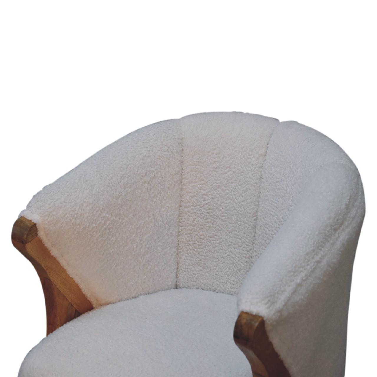 Artisan™ Minimalistic Chair - White, Boucle