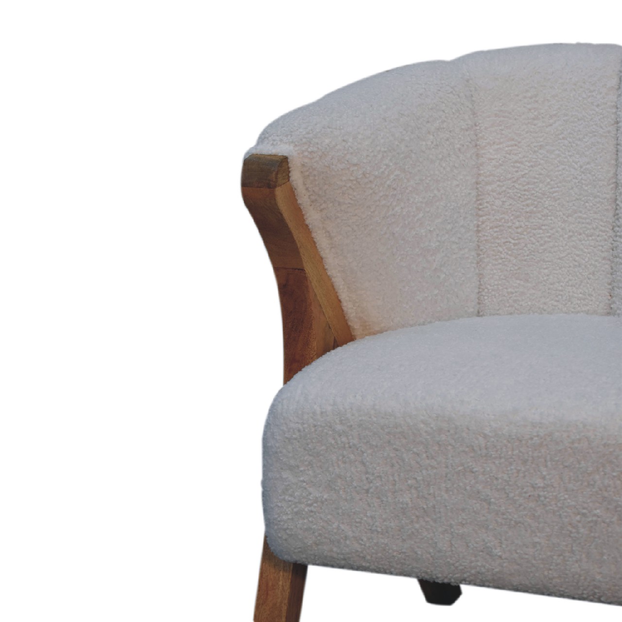 Artisan™ Minimalistic Chair - White, Boucle