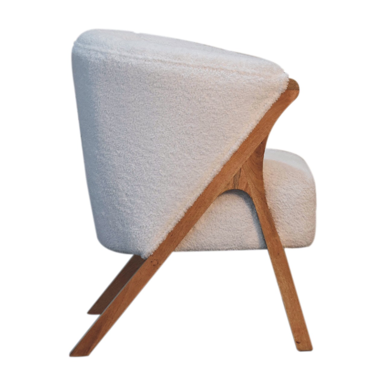 Artisan™ Minimalistic Chair - White, Boucle