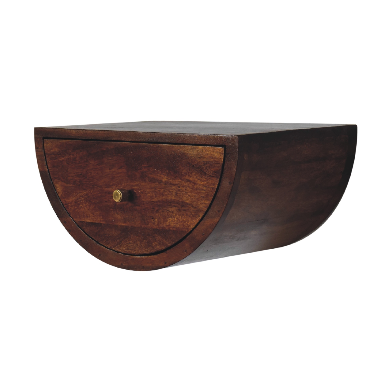 Artisan - Crescent Floating Nightstand in Chestnut