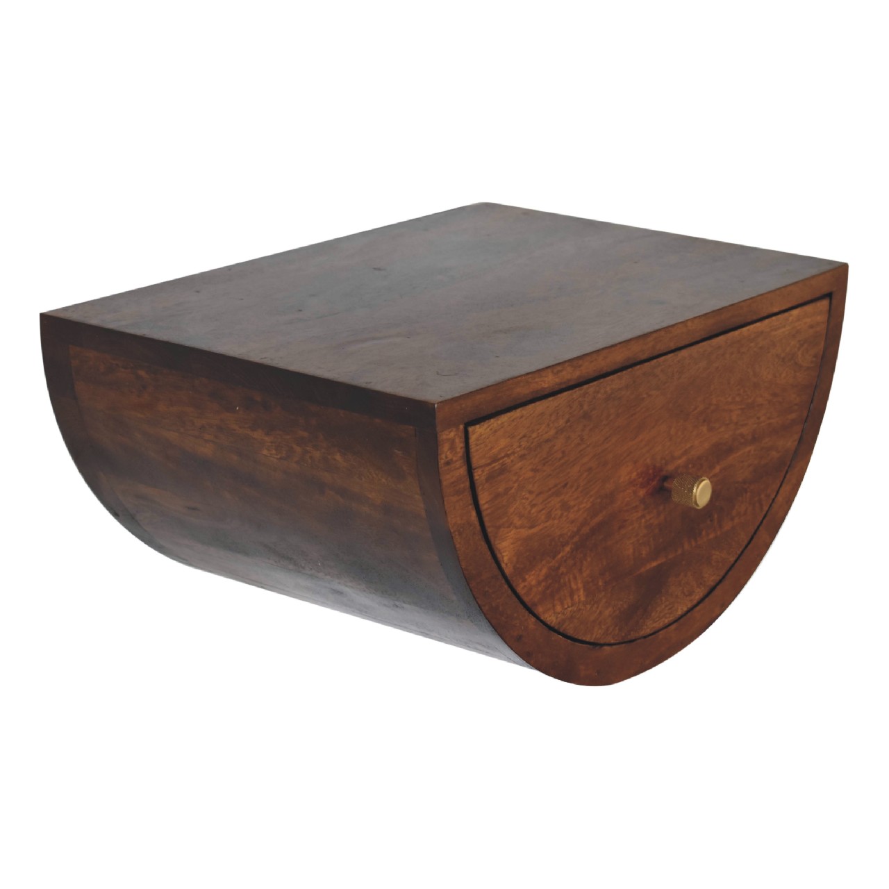 Artisan - Crescent Floating Nightstand in Chestnut