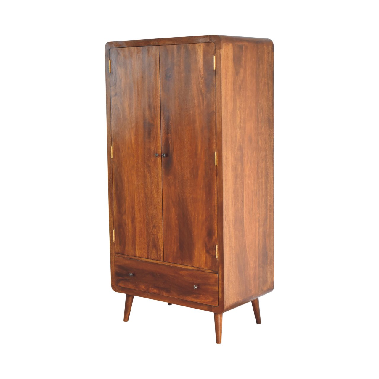 Artisan - Curved Wardrobe in Chestnut