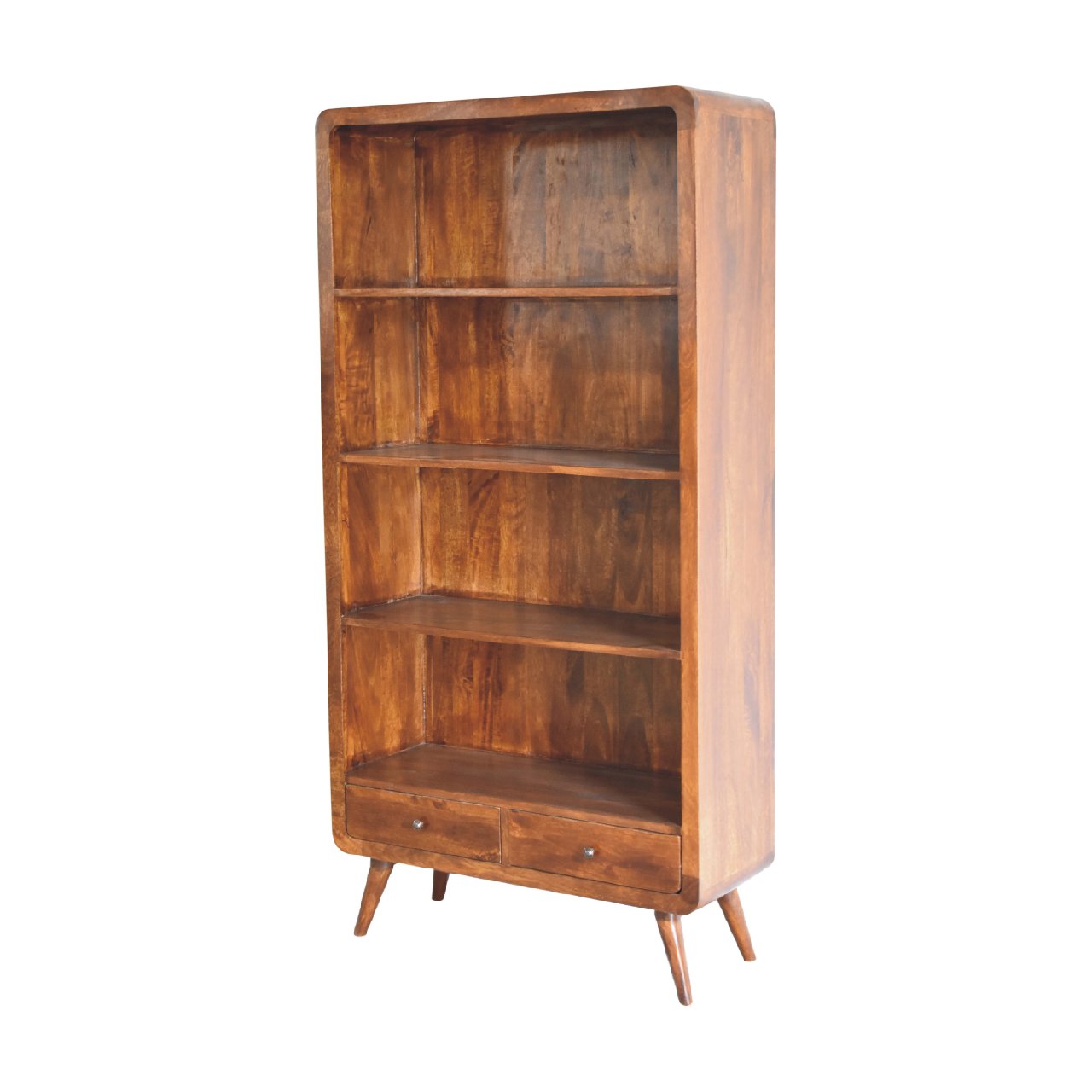 Artisan - Curved Bookcase in Chestnut