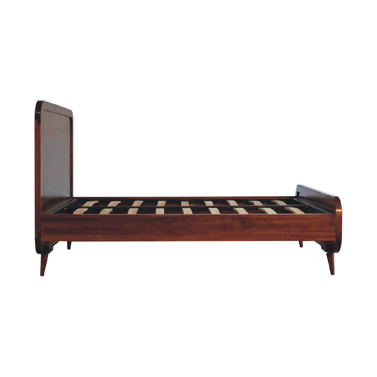 Artisan - Curved Double Bed in Chestnut