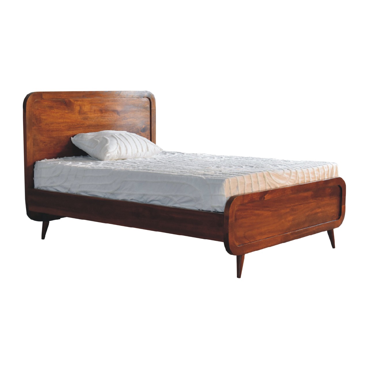 Artisan - Curved Double Bed in Chestnut