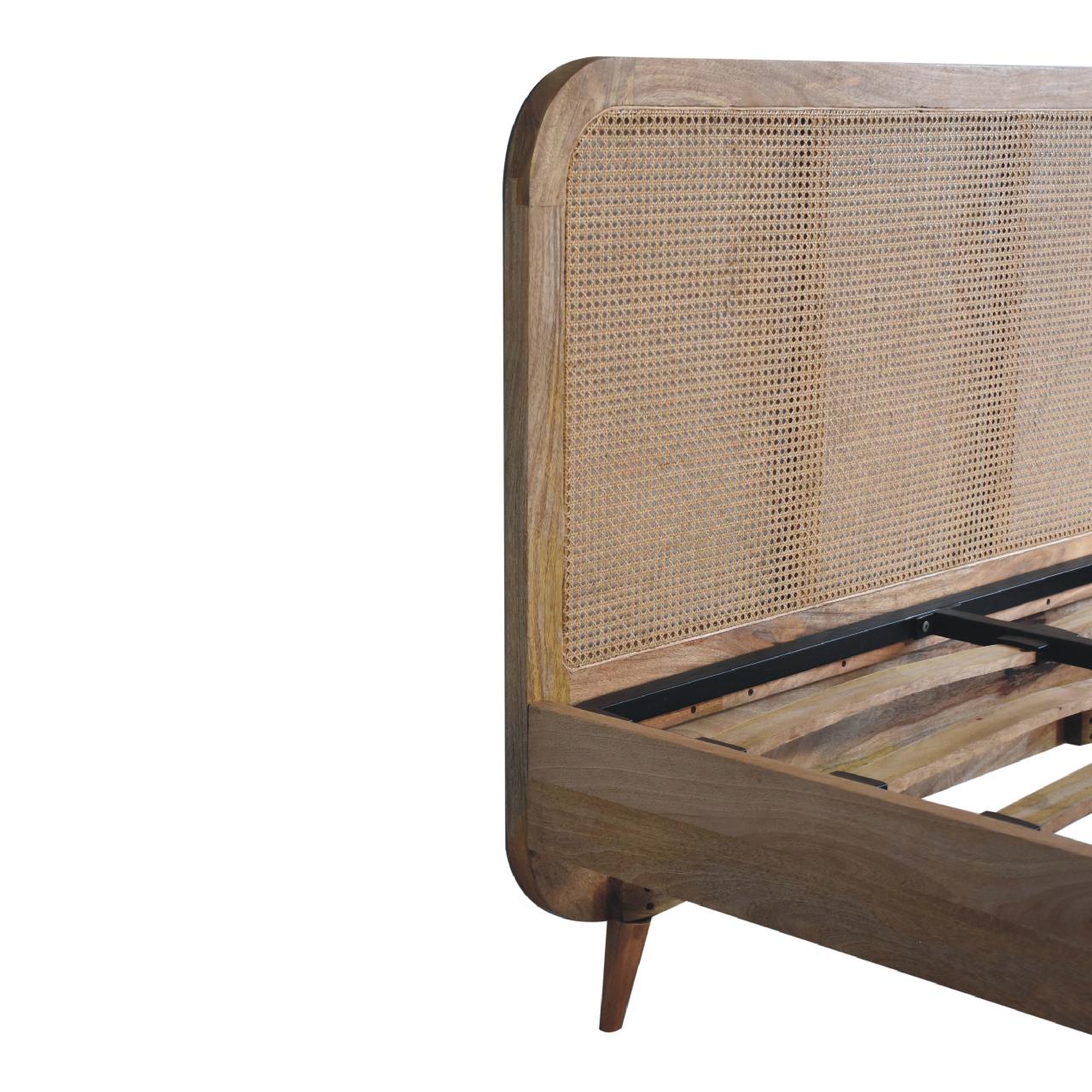 Artisan - Rattan Bed in Oak-Ish