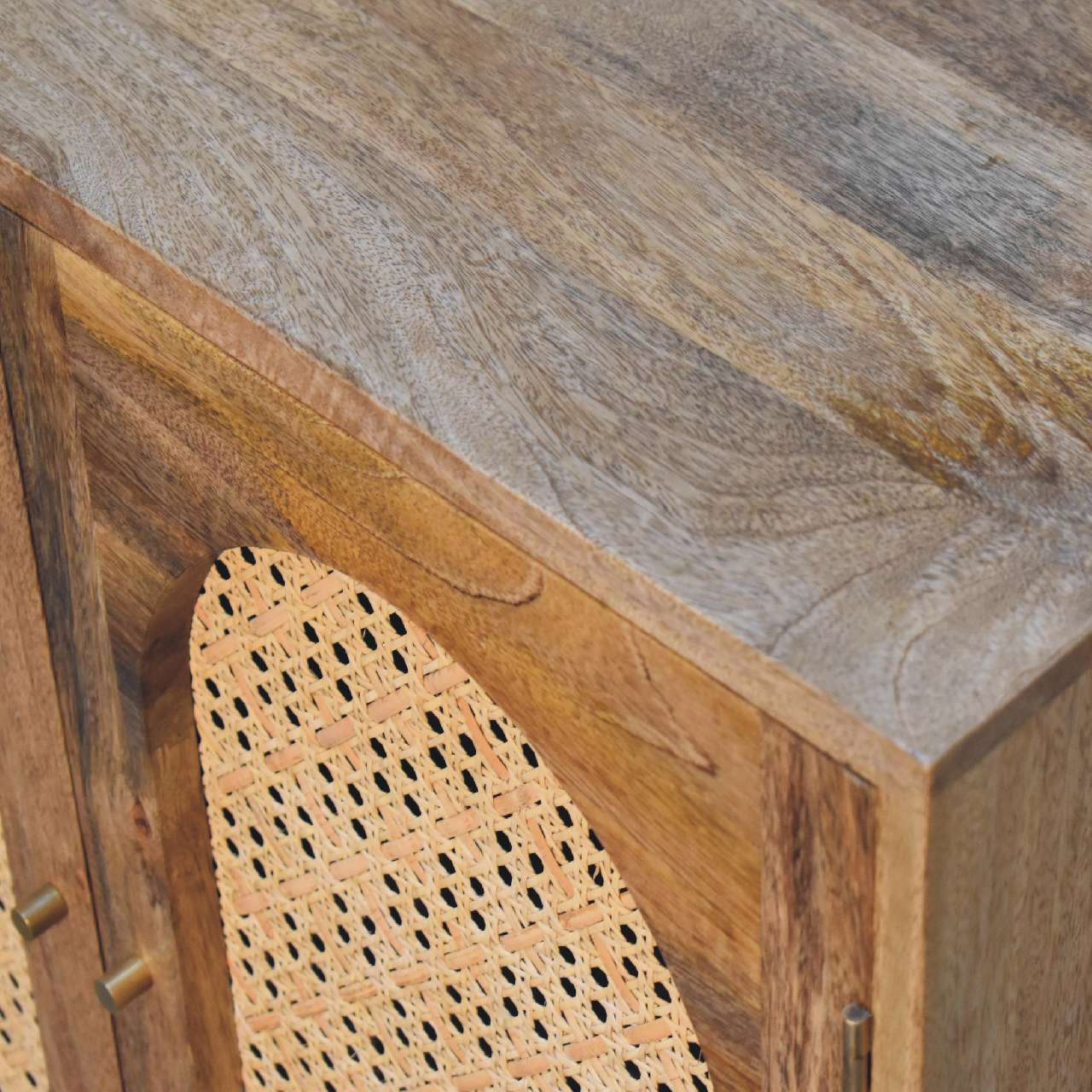 Artisan - Rattan Ball Cabinet in Oak-Ish