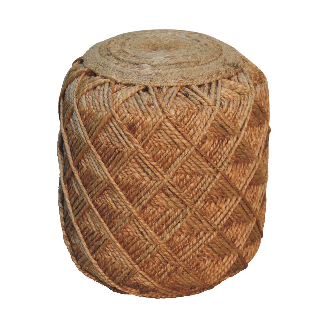 Artisan Jute Fibre Footstool - Large