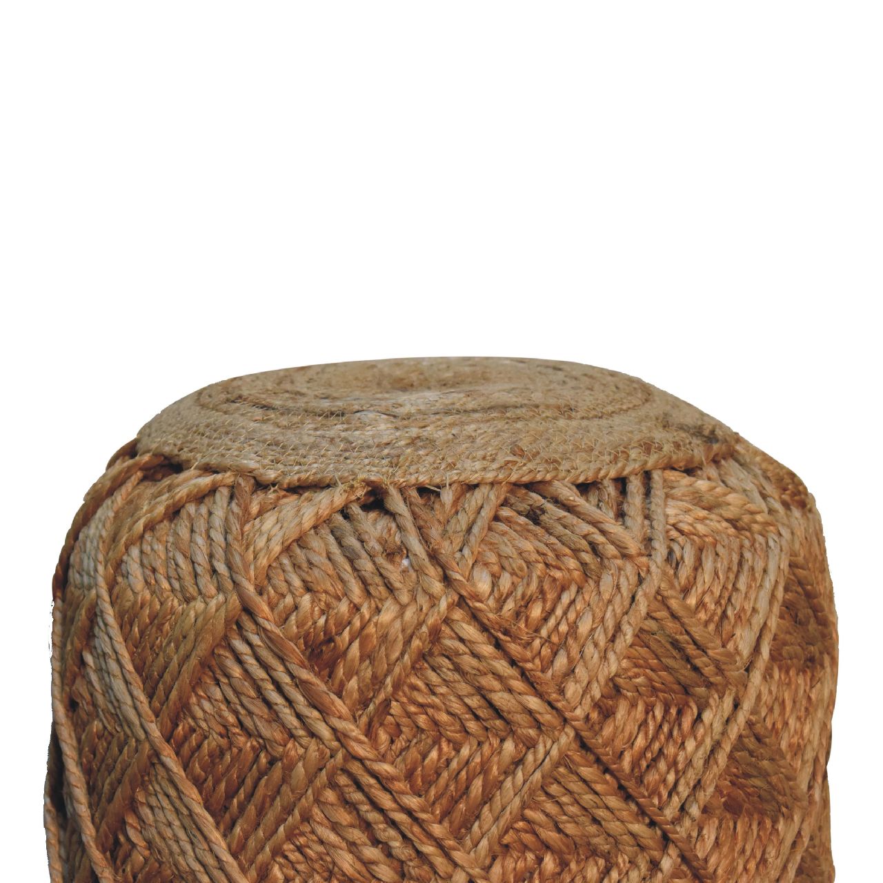 Artisan Jute Fibre Footstool - Large