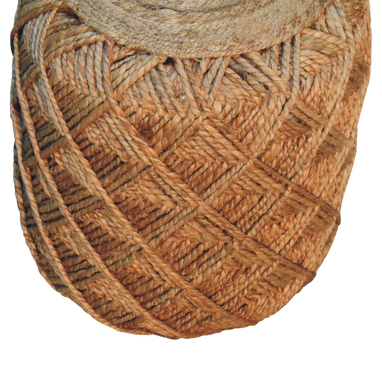 Artisan Jute Fibre Footstool - Large