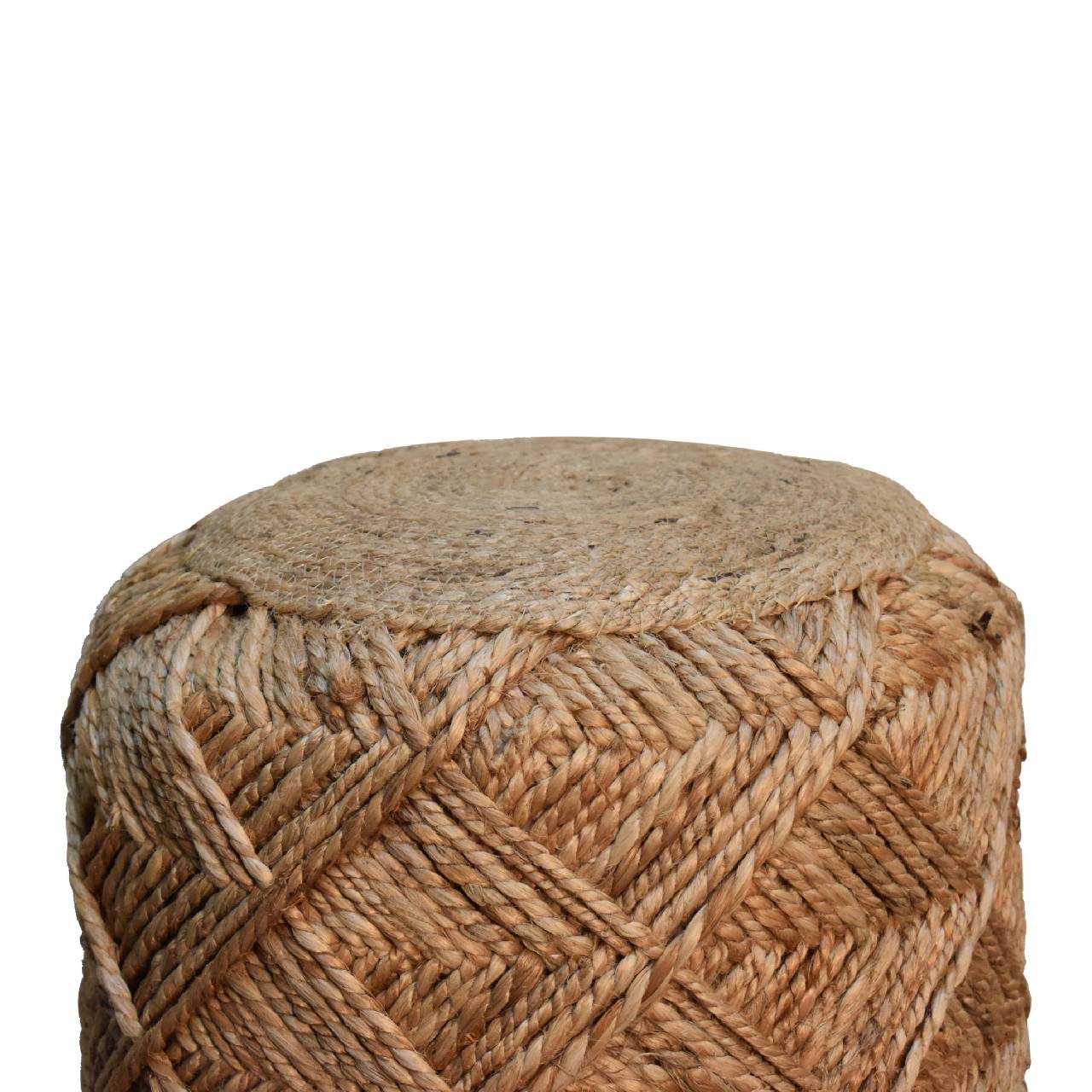 Artisan Jute Fibre Footstool - Small