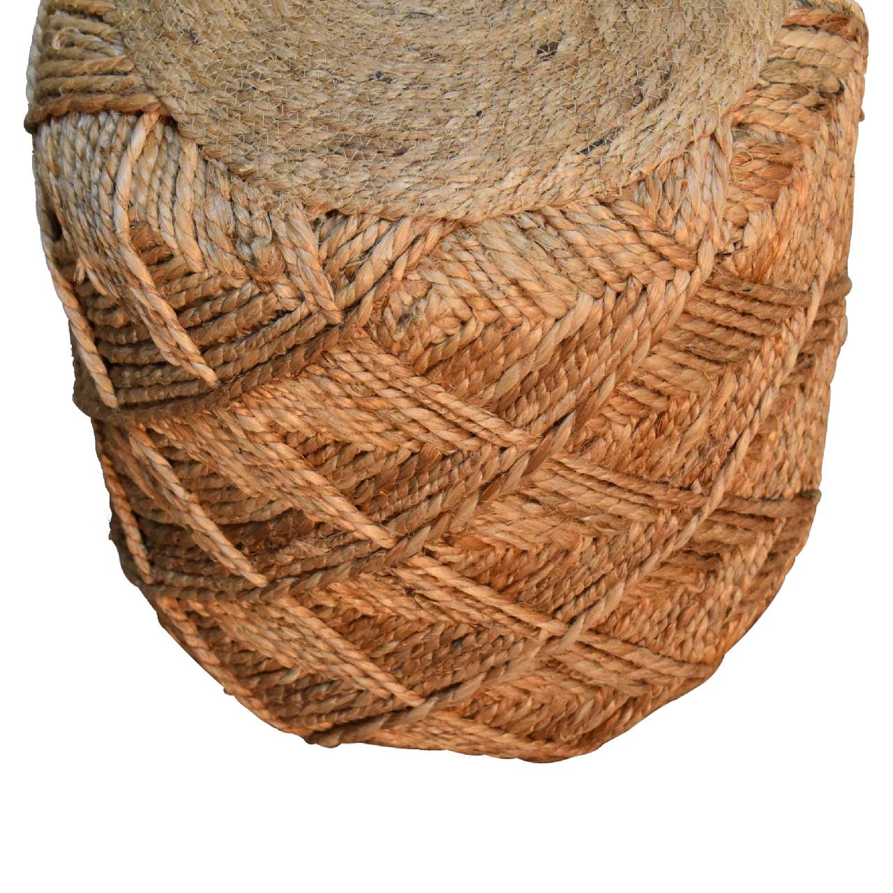 Artisan Jute Fibre Footstool - Small