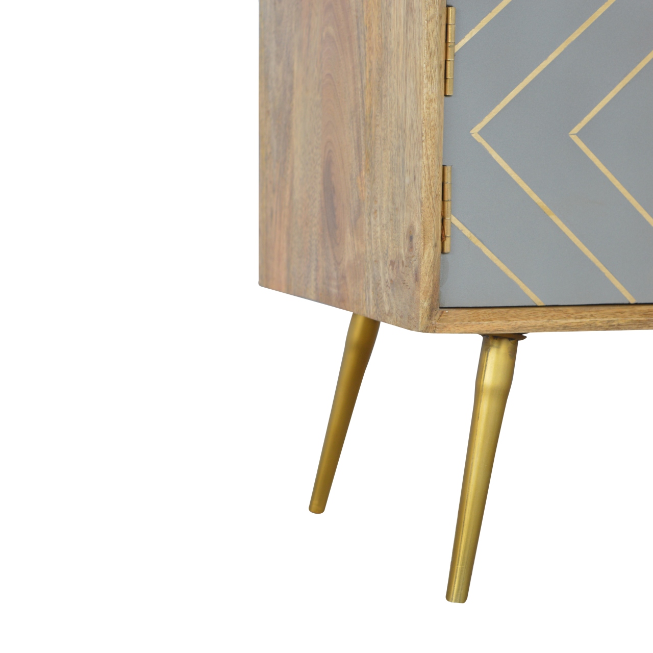 Artisan - Inlay Media Unit in Sleek Cement/Brass