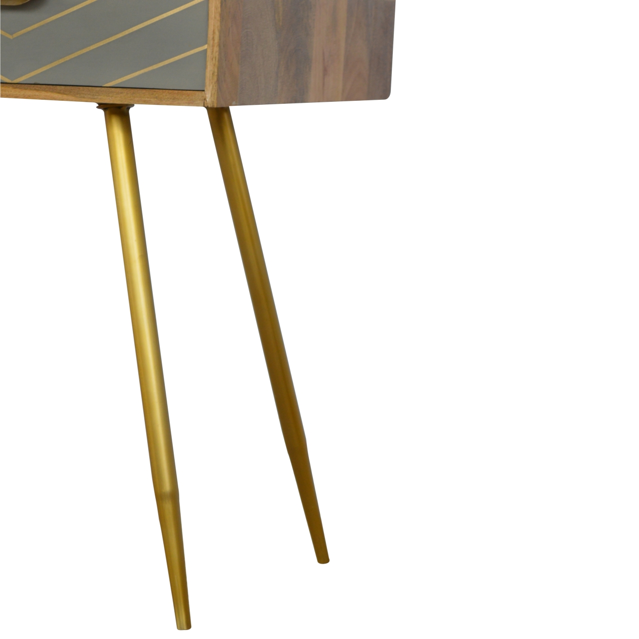 Artisan - Writing Desk in Cement/Brass