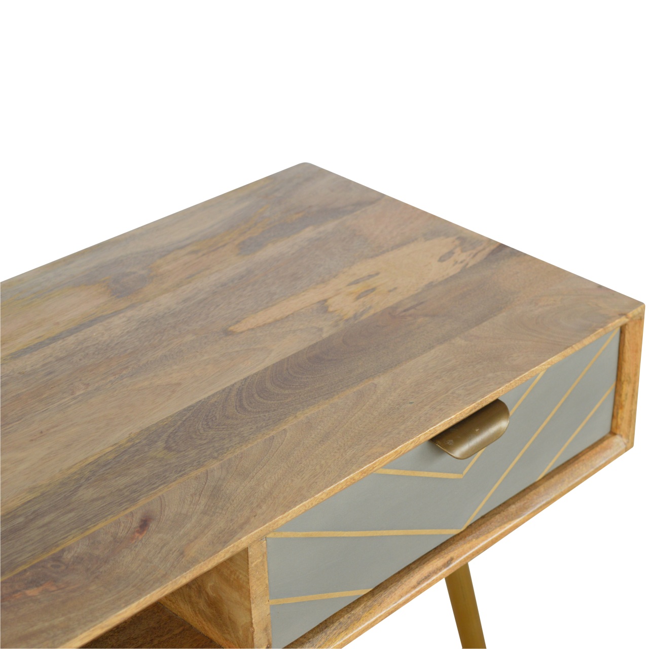 Artisan - Writing Desk in Cement/Brass