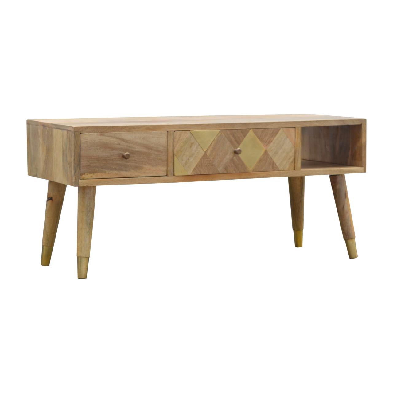 Artisan - Gold Inlay Media Unit in Oak-Ish