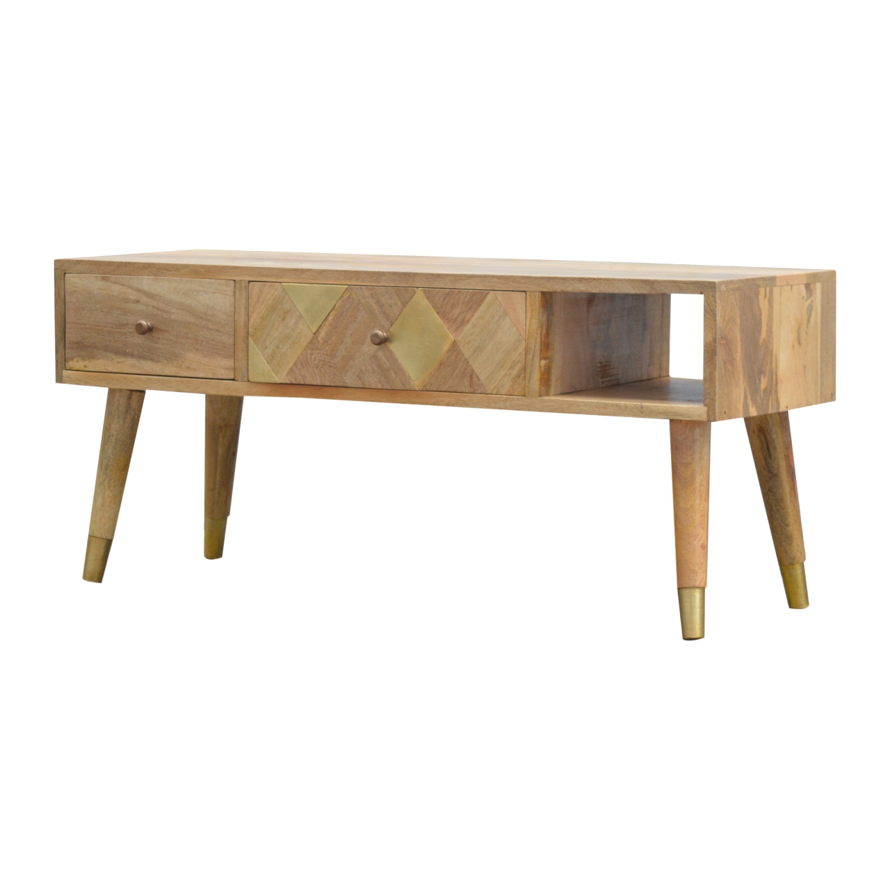 Artisan - Gold Inlay Media Unit in Oak-Ish