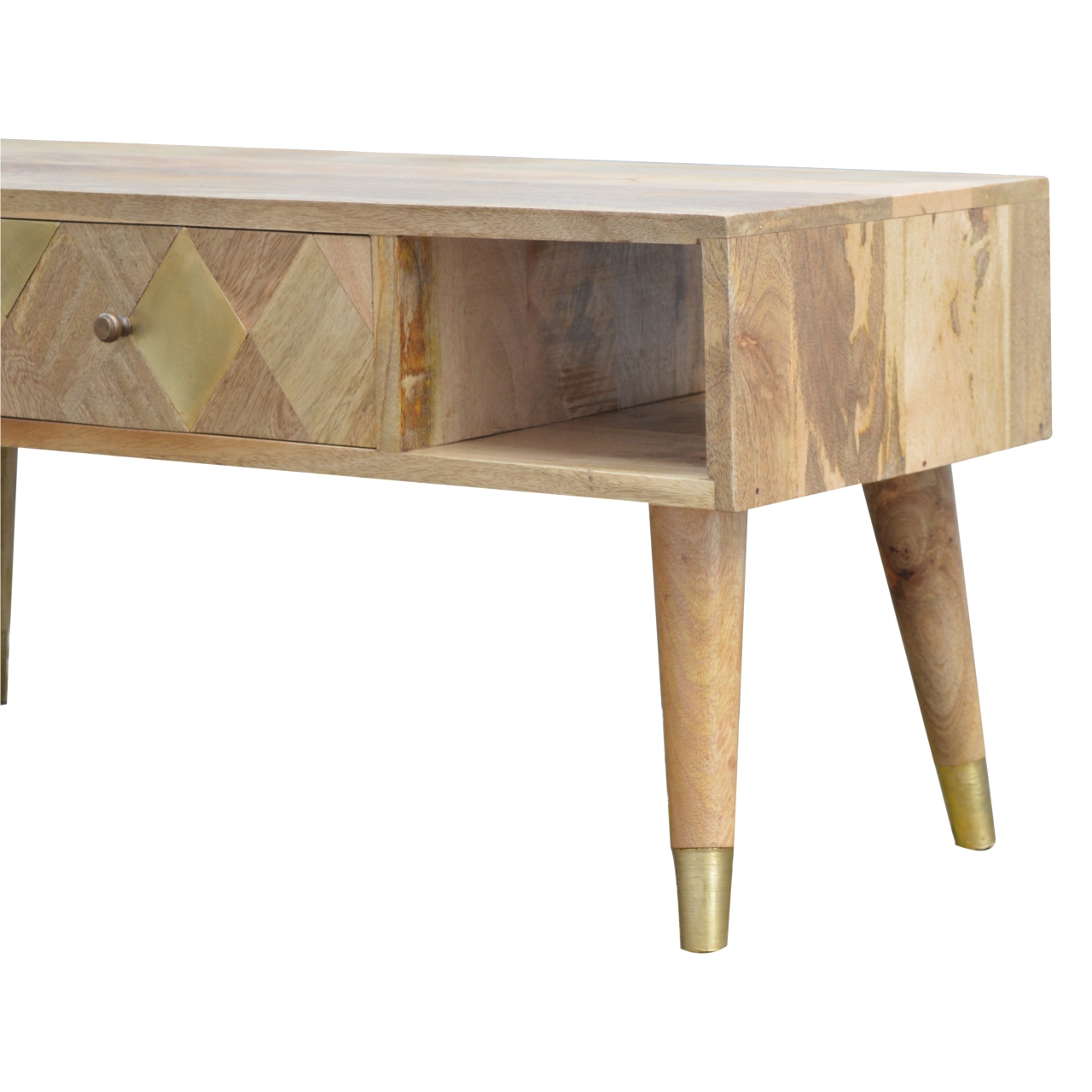 Artisan - Gold Inlay Media Unit in Oak-Ish