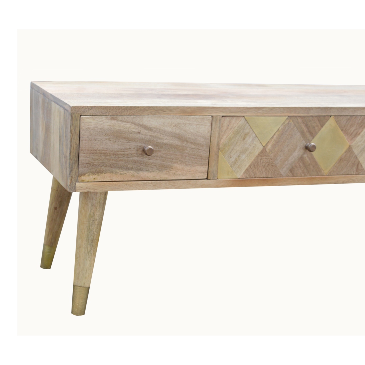 Artisan - Gold Inlay Media Unit in Oak-Ish