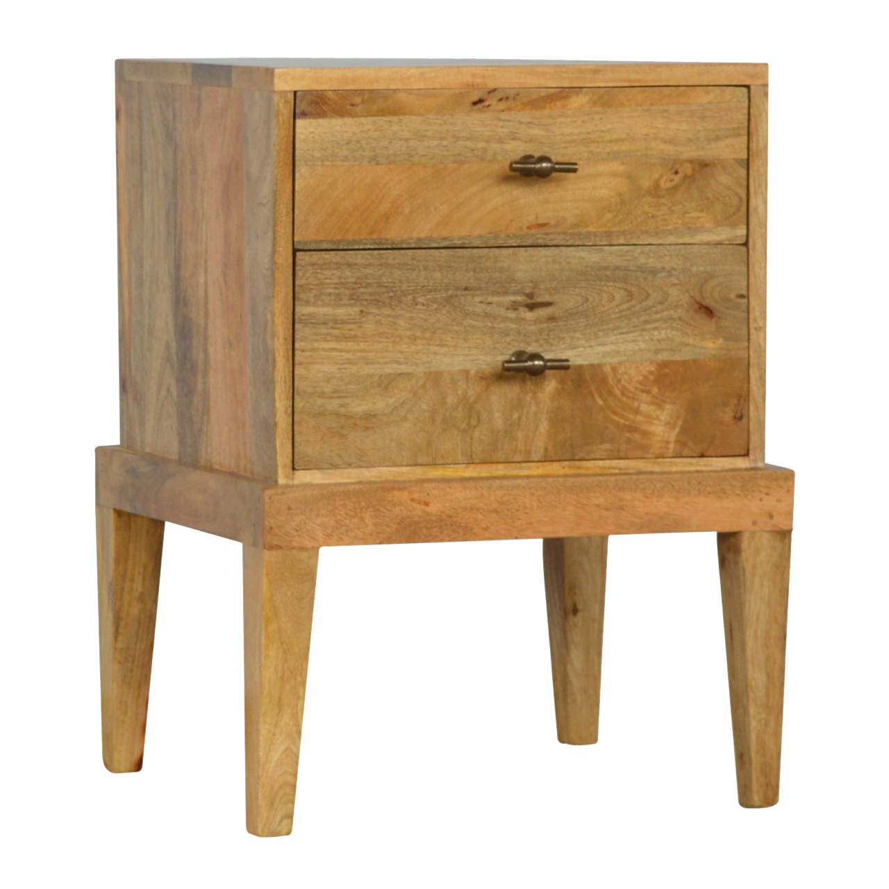 Artisan - Solid Nightstand with T-Bar Knobs in Oak-Ish, Wood