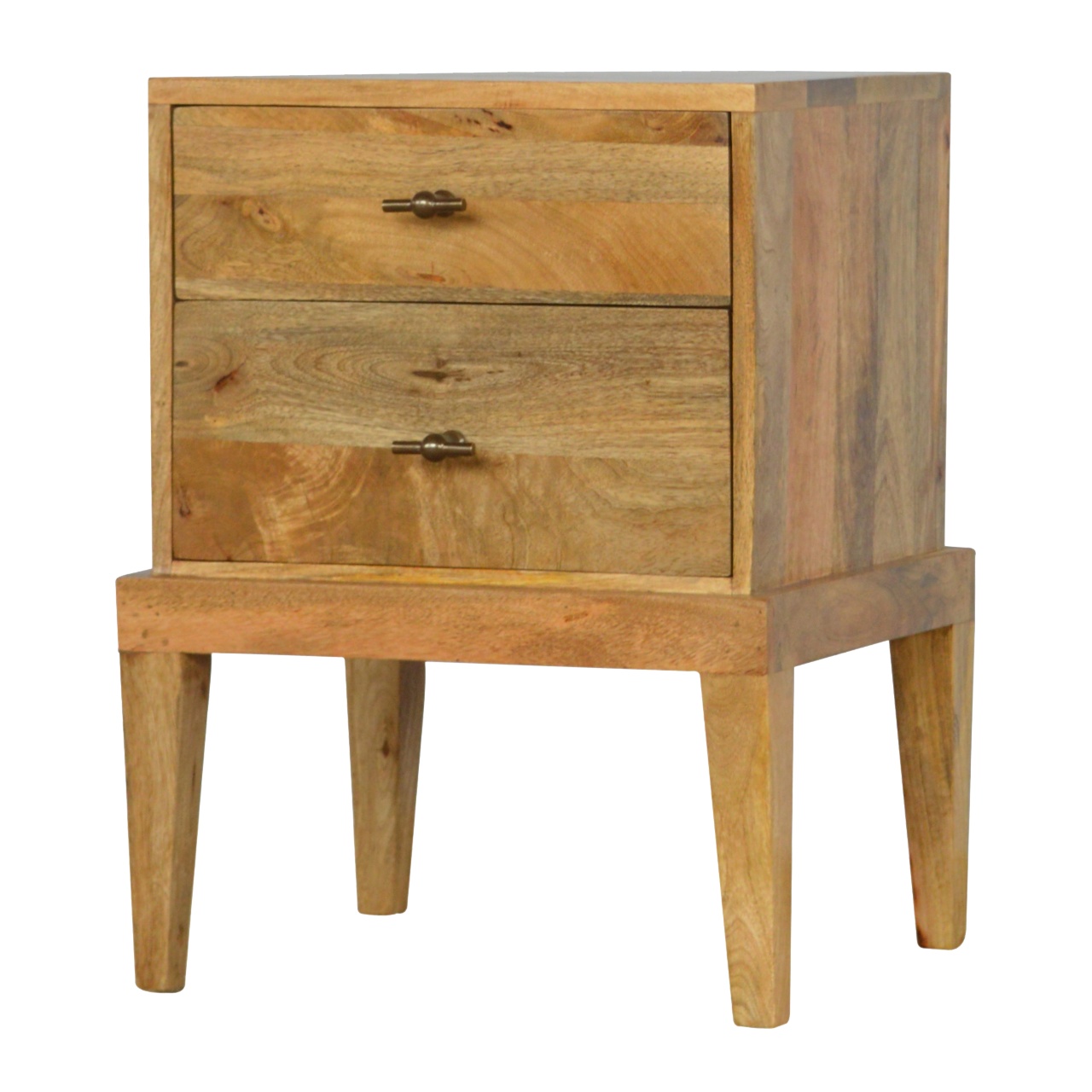 Artisan - Solid Nightstand with T-Bar Knobs in Oak-Ish, Wood