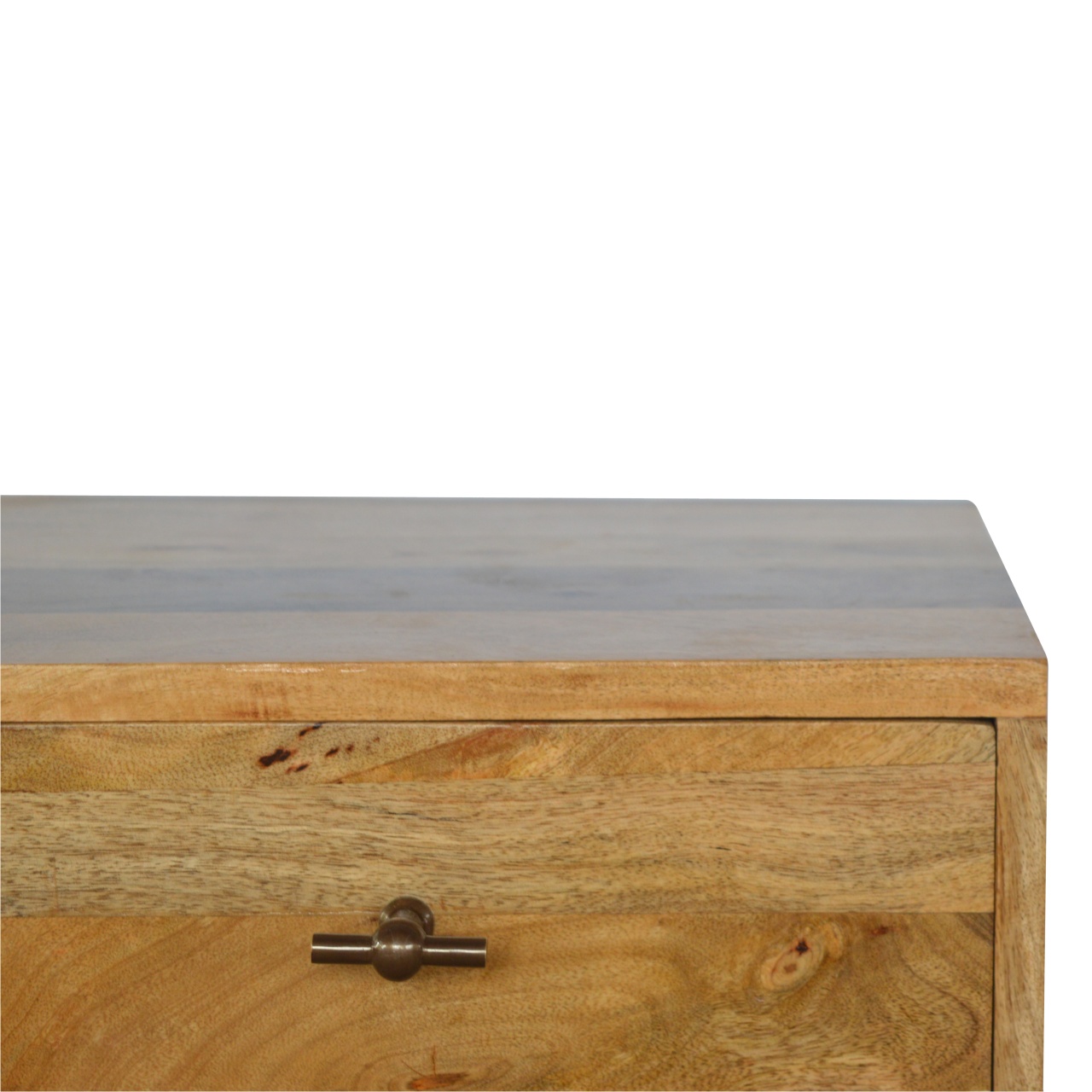 Artisan - Solid Nightstand with T-Bar Knobs in Oak-Ish, Wood