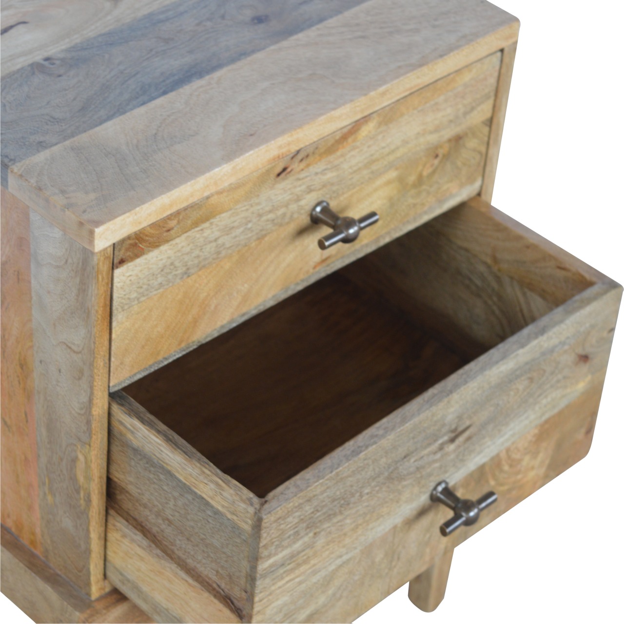 Artisan - Solid Nightstand with T-Bar Knobs in Oak-Ish, Wood