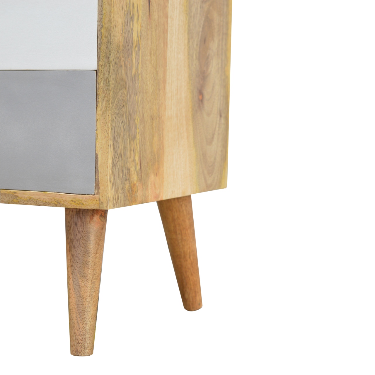 Artisan - Raised Nightstand Table in White/Gray