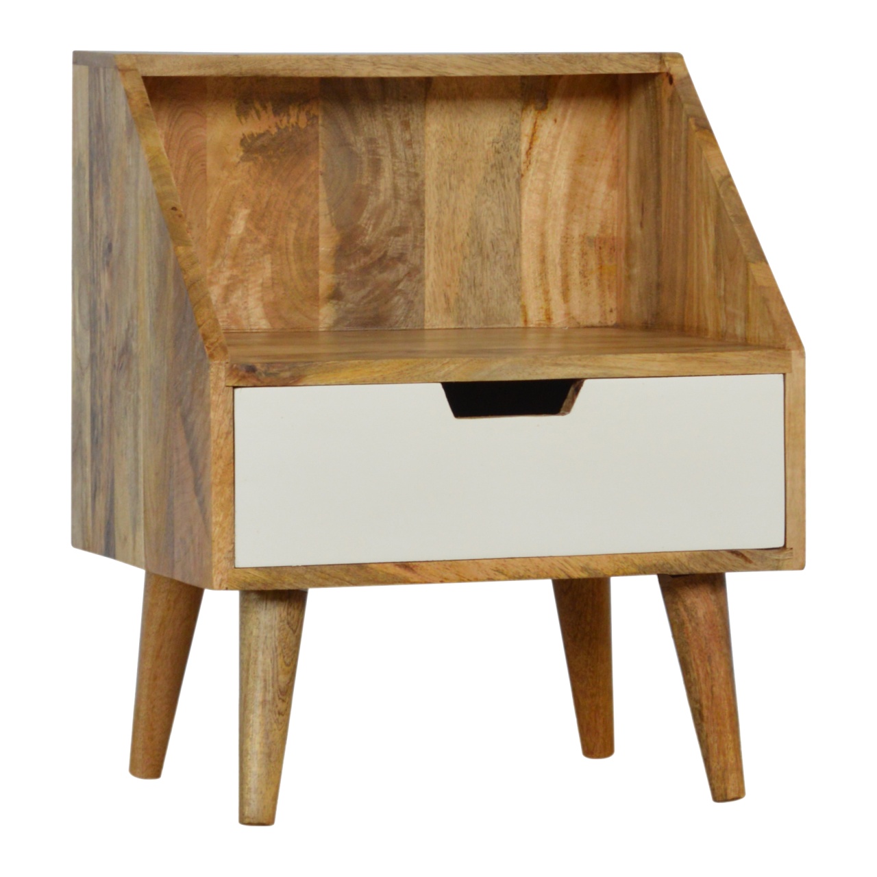 Artisan - Raised Back Painted Nightstand in White