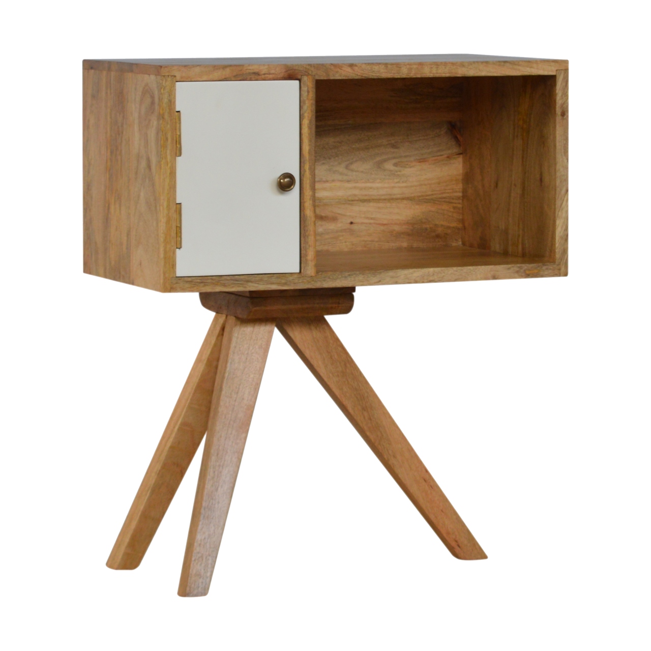 Artisan - Solid Wood Tripod Nightstand in Oak-Ish