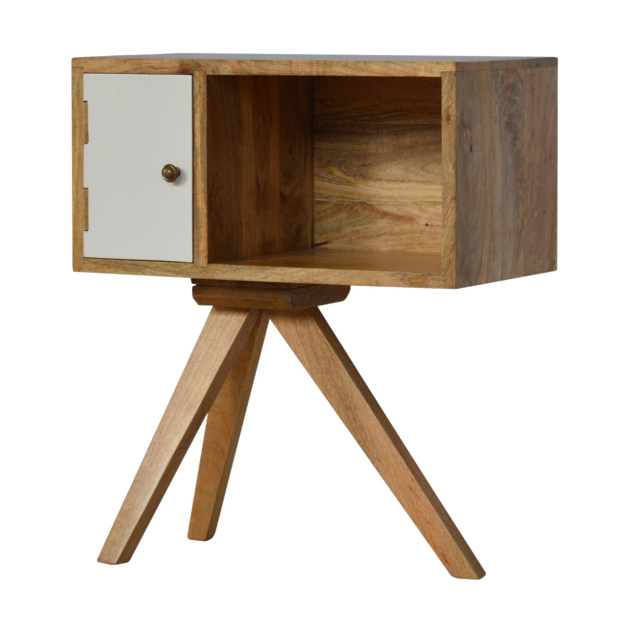 Artisan - Solid Wood Tripod Nightstand in Oak-Ish