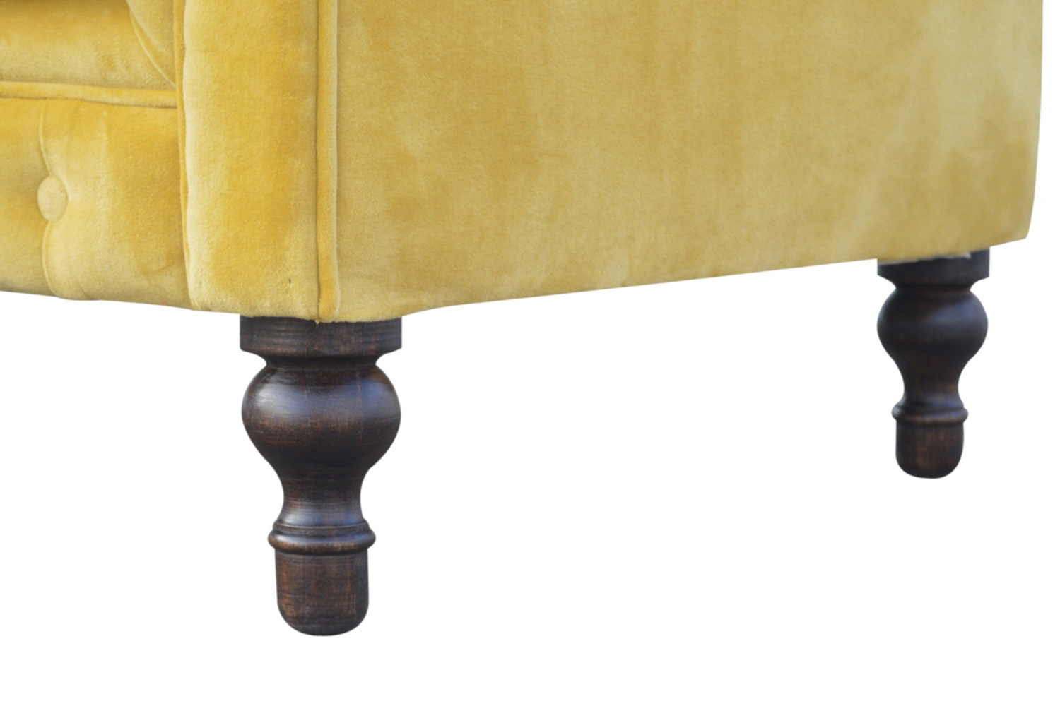 Artisan Chesterfield Sofa with 2 Seater - Mustard, Velvet