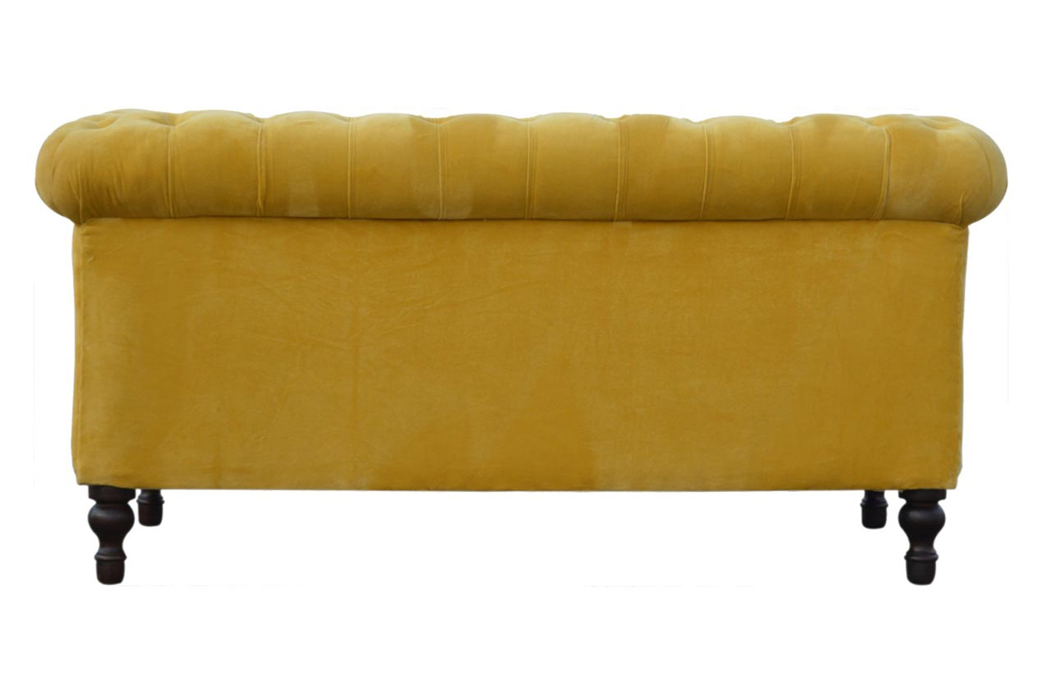 Artisan Chesterfield Sofa with 2 Seater - Mustard, Velvet